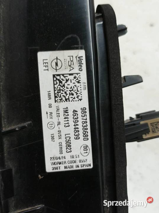 LAMPA TYŁ W KLAPĘ LEWA LED EUROPA 9857838680