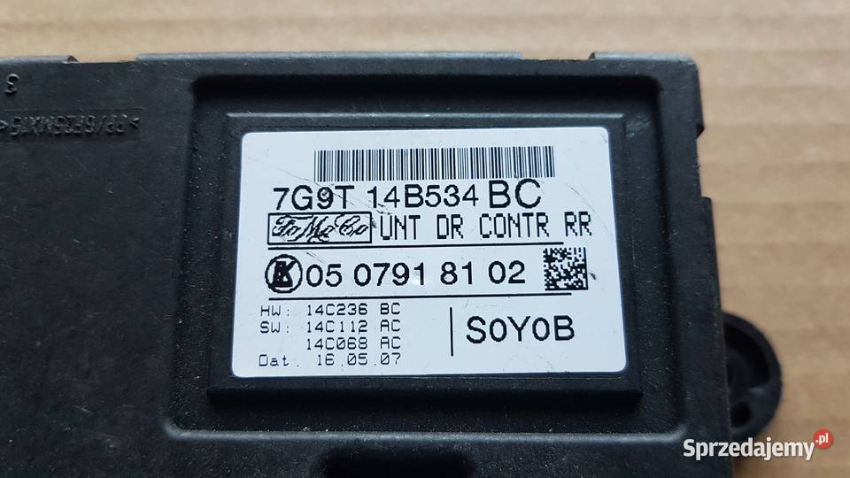 Ford Mondeo mk4 moduł drzwi 7G9T14B534BC Skarżysko-Kamienna sprzedam