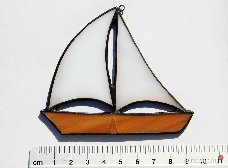 Łódka żaglówka witraż Tiffany marynistyczny Lublin