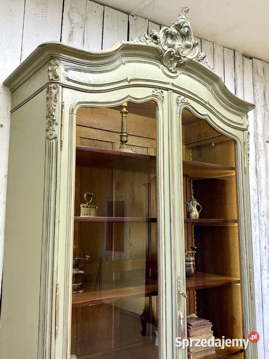 BIBLIOTEKA witryna oliwkowa Louis XV Francja 255cm Poznań