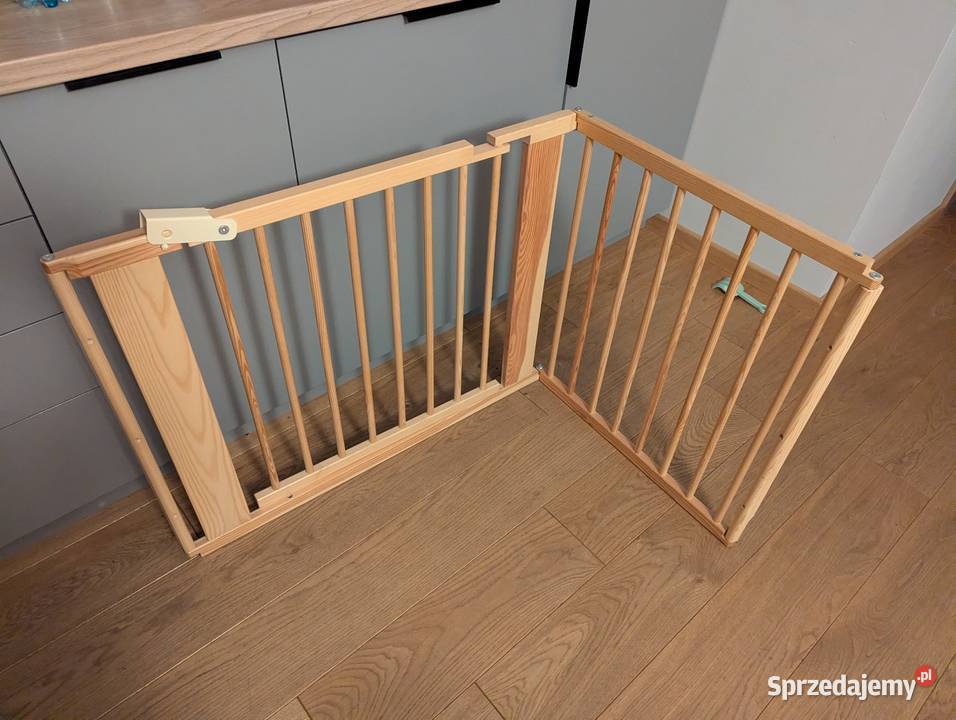 Okazja bramka ochronna na schody drewniana stan Kobyłka