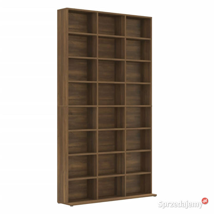 Szafka na płyty CD brązowy dąb 102x23x1775 mazowieckie Warszawa