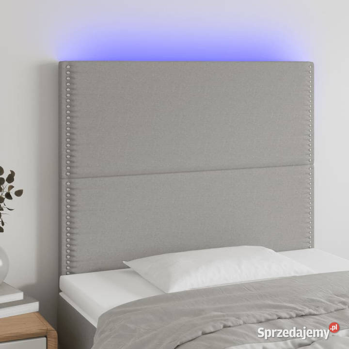 Zagłówek do łóżka z LED jasnoszary 90x5x118128 Warszawa sprzedam