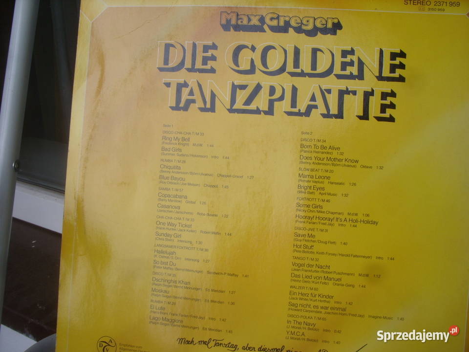 dANCE CD GREGERDIE GOLDENE TANZ PLATTE 1979 R dance Wołów