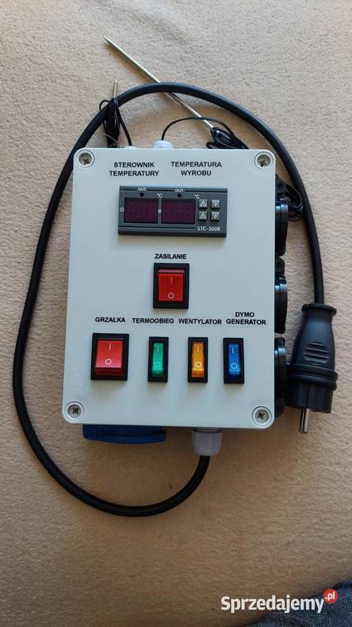 Gotowy sterownik z sondą temperatury wędzarni i Tychy