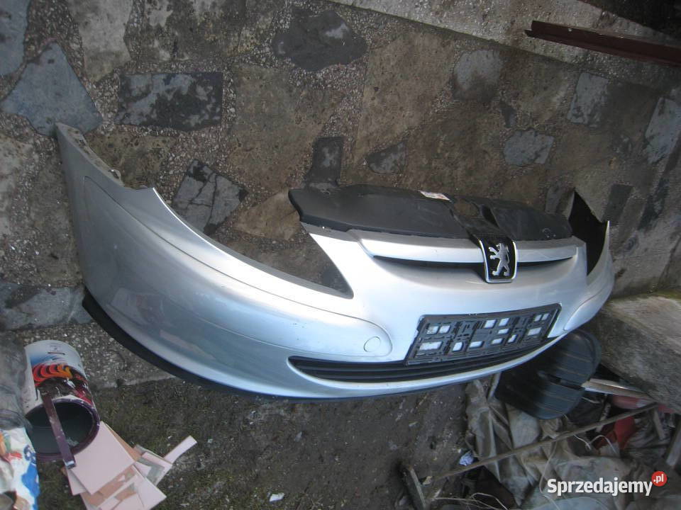 Zderzak przedni przód Peugeot 307 srebrny Zderzaki Kraków sprzedam