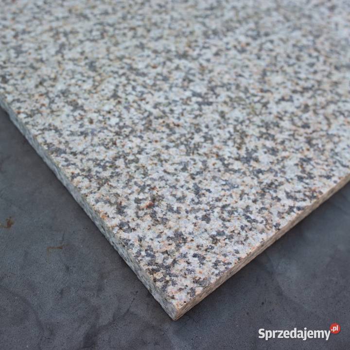 Płytka granitowa beżowo szara Płomień G682 Tczew