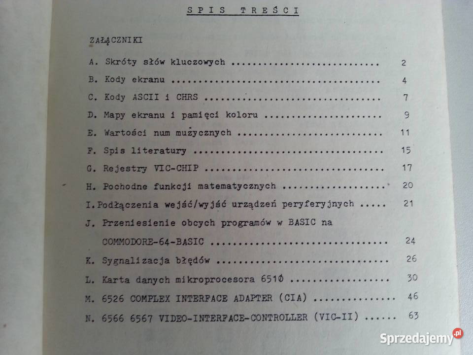 Commodore C64 Programowanie w języku Basic Olesno