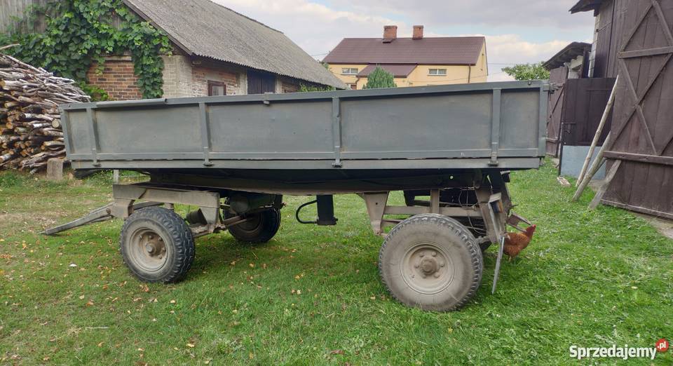 Przyczepa D47 1 tłok wywrotka 3stronna ładowność nieuszkodzony lubelskie Łuniew