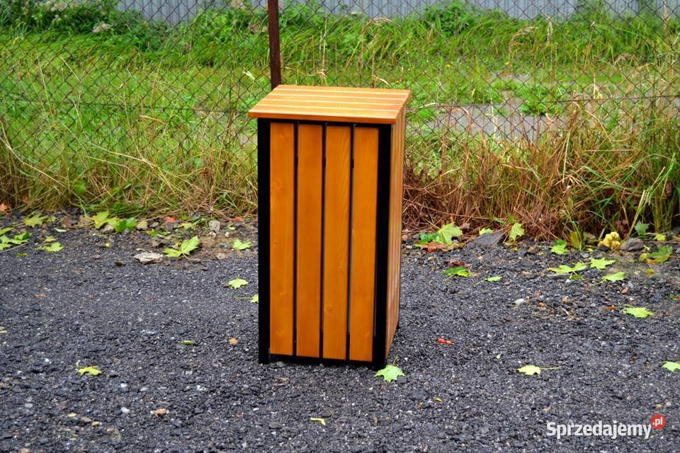 Kosz miejski parkowy uliczny Z KLAPKĄ DASZKIEM Pozostałe