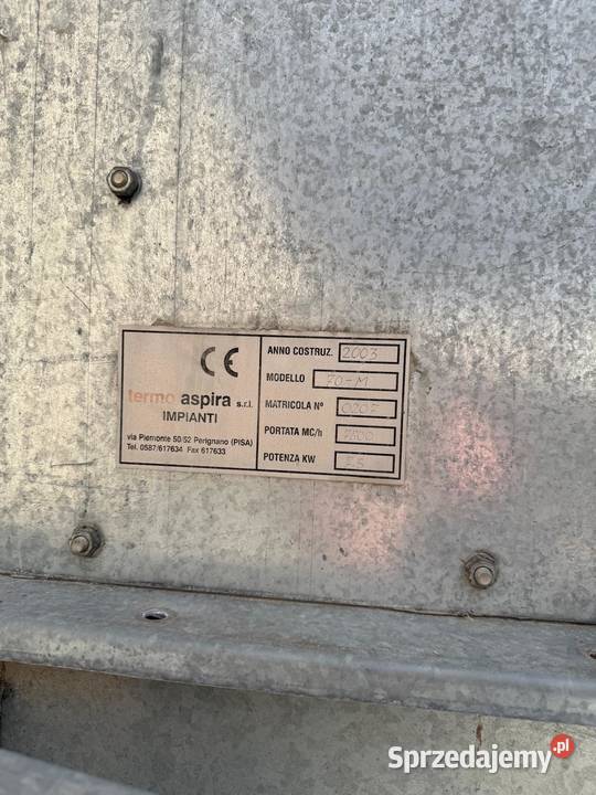 Instalacja odciągowa Termoaspira 70M Produkcja Juszczyn