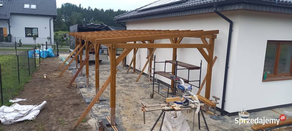 wiata zadaszenie garaż Błotnica Strzelecka