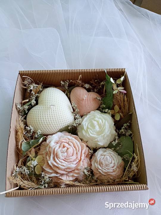 Świece sojowe box upominek prezent z napisem bez Lesko sprzedam