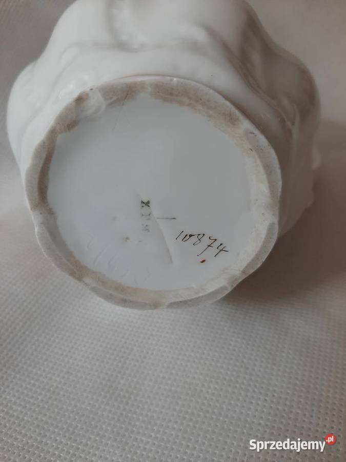 Porcelanowy ręcznie malowany mlecznik niemiecki Inowrocław