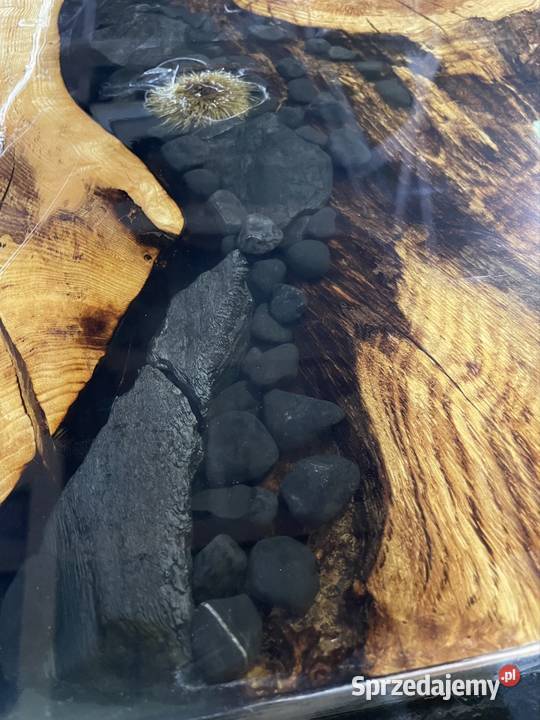 Stół monolit jesion 200 x 104 z żywicą Przysucha