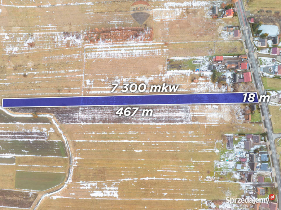 Działka BudRolna w Zabierzów Bocheński 18m