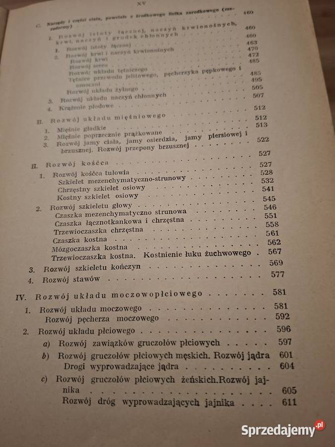 Rozwój zwierząt kregowych i człowieka antyk