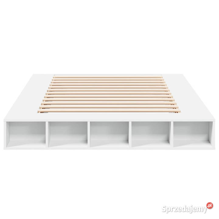 Rama łóżka biała materiał drewnopochodny 140x200 sprzedam