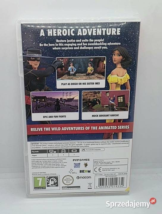 Gra Zorro The Chronicles Nintendo Switch warmińsko-mazurskie Elbląg