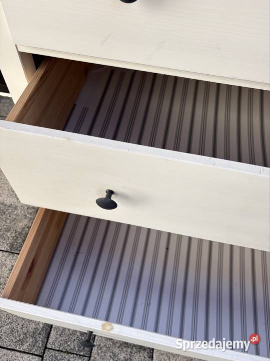 Komoda Hemnes 6 biała lite drewno Góra Bałdrzychowska-Kolonia