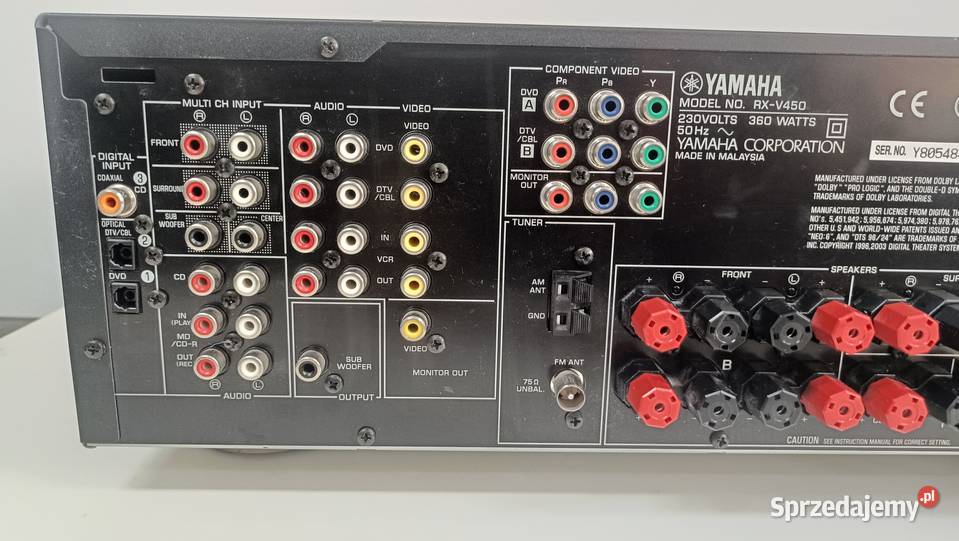 AMAHA RXV450 Amplituner kina domowego Poznań