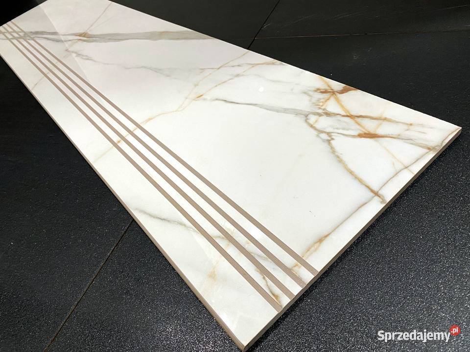 Płytki na schody Calacatta Carrara 120x30 POŁYSK Łask sprzedam