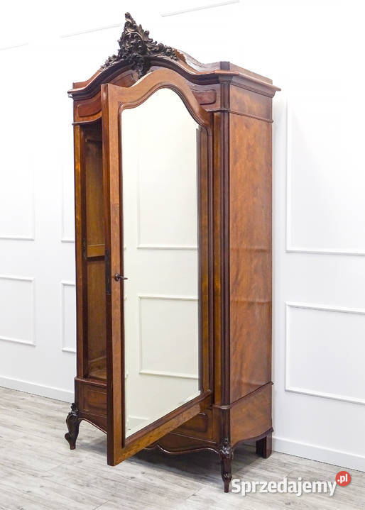 Antyk DREWNIANA szafa BIELIŹNIARKA Rocaille Kalisz sprzedam