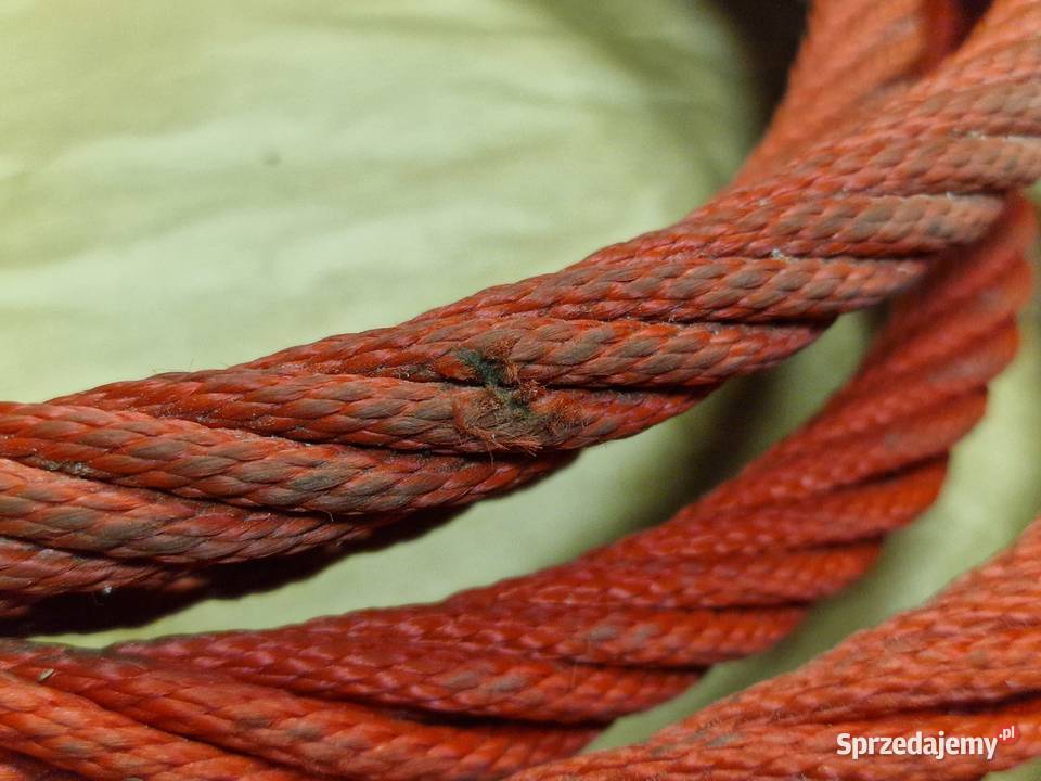 Lina polipropylenowa ZBROJONA 16m 65mb czerwona
