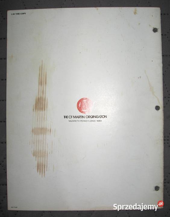 Martin 1981 guitar catalog katalog gitar Gitary i akcesoria pomorskie Kępice