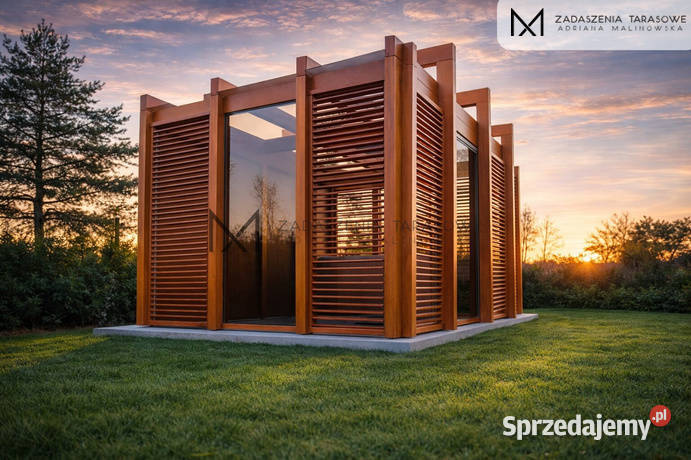 Altana do jacuzzi szkło i drewno producent Gniezno
