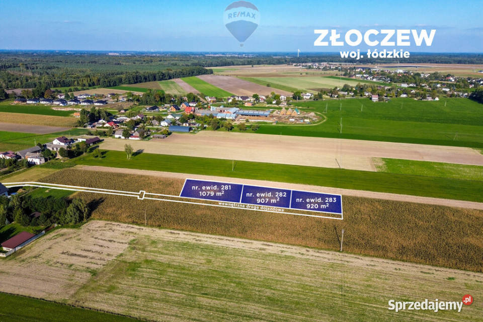 Kompleks trzech działek budowlanych Sprzedaż Złoczew