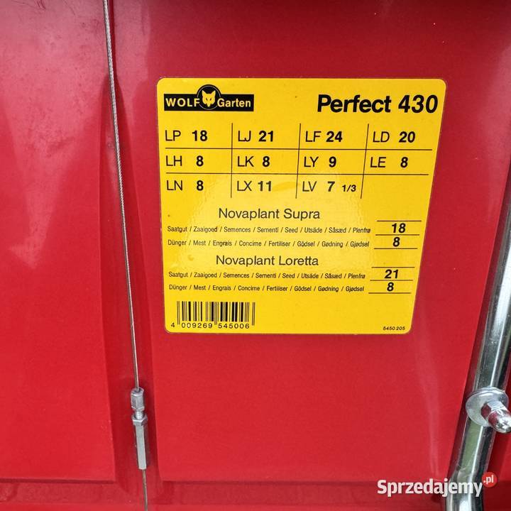 Siewnik Wolf Garten Perfect 430 z regulacją 2910 Lubin sprzedam