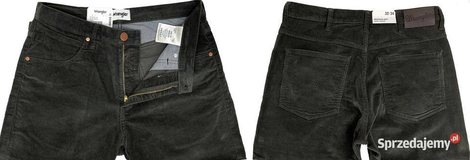 Spodnie męskie sztruks Wrangler Arizona Moss Pisz