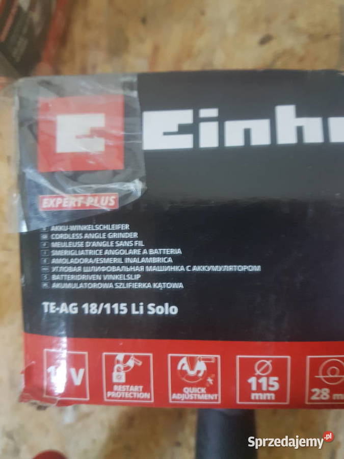EINHELL SZLIFIERKA KĄTOWA 115MM TEAG 18LI SOLO Głogowa sprzedam