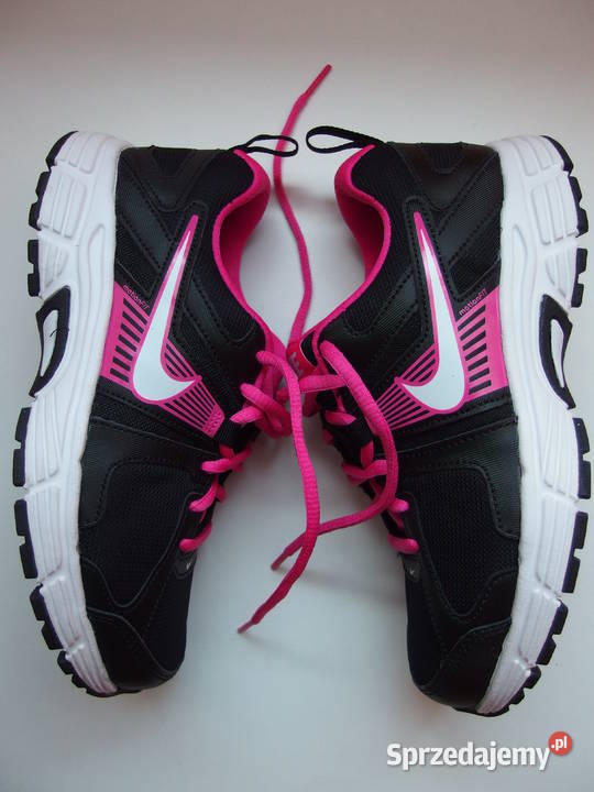 buty nike czarno różowe adidasy bieganie 225