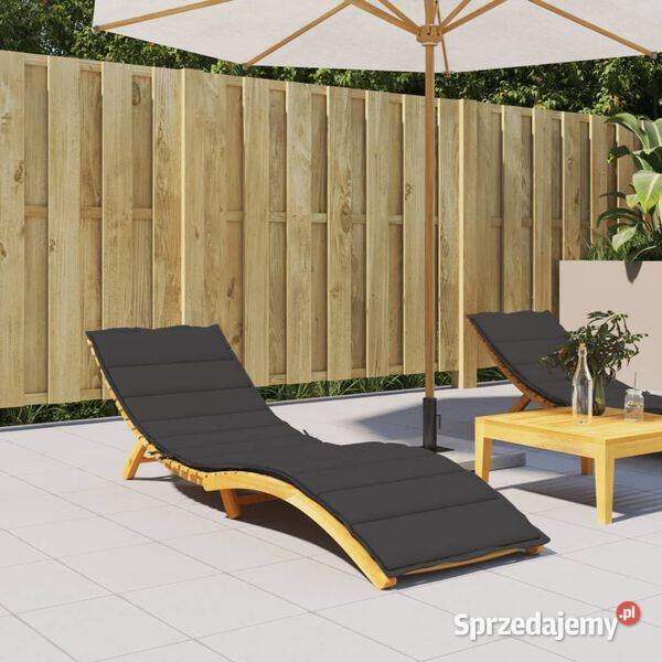 vidaXL Poduszka na leżak czarna 200x70x3 mazowieckie