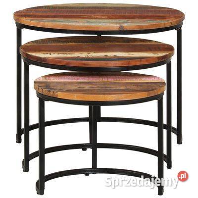 vidaXL Stoliki wsuwane pod siebie 3 lite drewno Stoliki kawowe i ławy Warszawa