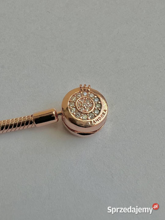 Rose Gold Pandora Moments bransoletka 3 charmsy Warszawa