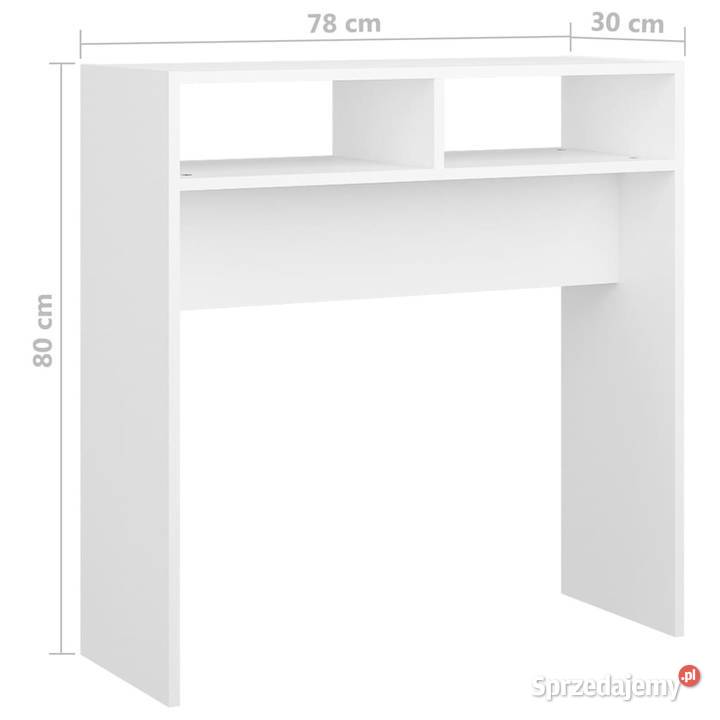 Stolik konsolowy biały 78x30x80 materiał Stoły mazowieckie