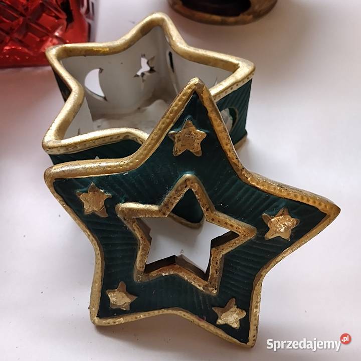 świeczniki ozdoby Święta Boże Narodzenie Bukowno