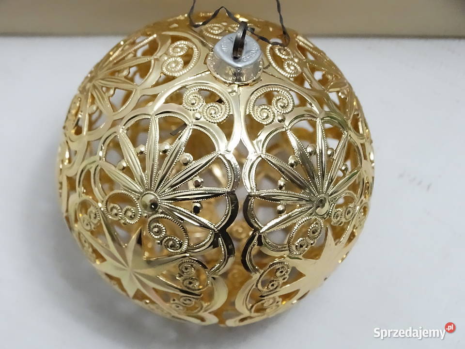 Bombki Choinkowe Ażurowe Złote Vintage Retro Biłgoraj sprzedam
