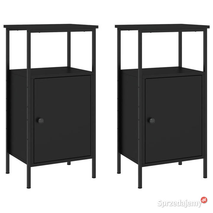 Szafki nocne 2 czarne 41x31x80 WM825924 Warszawa