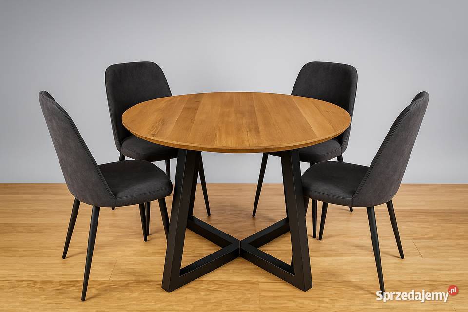 Stół Dębowy Okrągły LOFT 100 Lite Drewno Różne pomorskie Gdańsk sprzedam