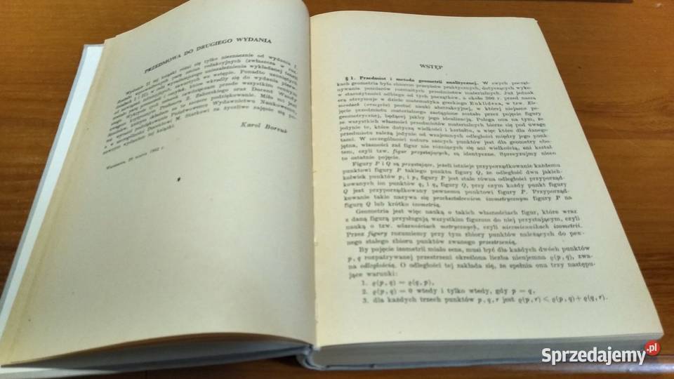 Geometria analityczna wielowymiarowa Karol Rok wydania 1966 Podręczniki pomorskie Gdańsk