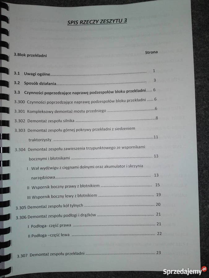 Ciagnik rs 09 ksiązka do naprawy skrzyni Stalowa Wola
