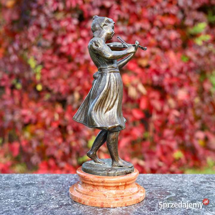 ARTexpert Para figur z brązu Grajek skrzypaczka Dobrzany