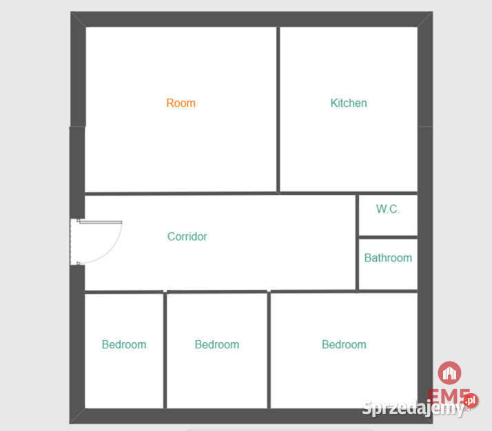 Mieszkanie 593m2 4 pokojowe Białystok Mieszka I blok