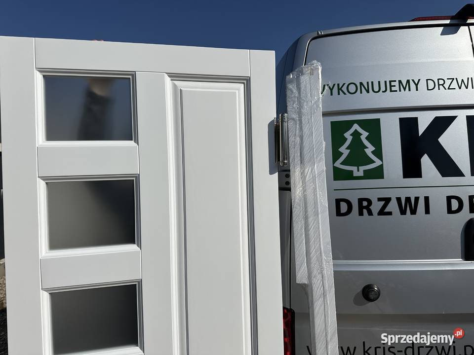 Drzwi drewniane WAHADŁOWE ręki 3 SZTUKI CAŁA kujawsko-pomorskie Grzybno