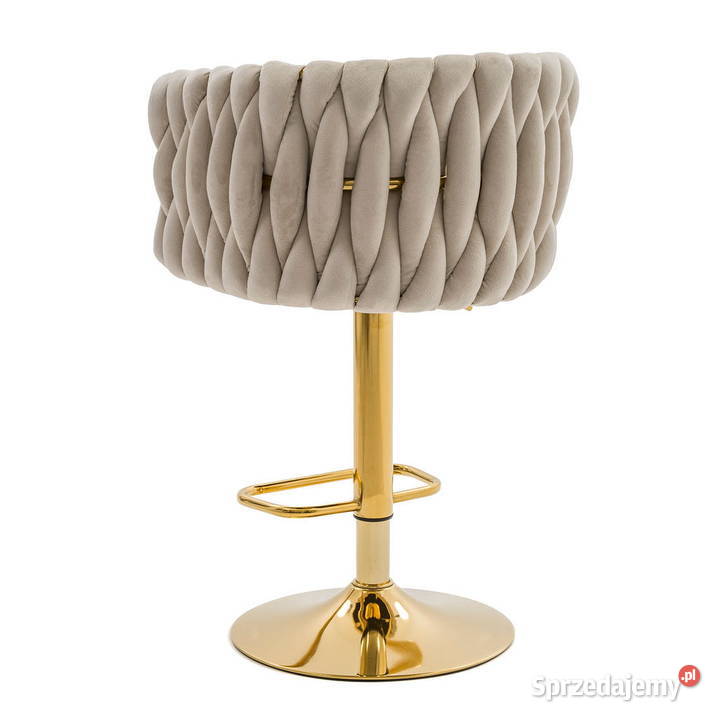Hoker beżowozłoty krzesło barowe Luxury Glamour Hokery
