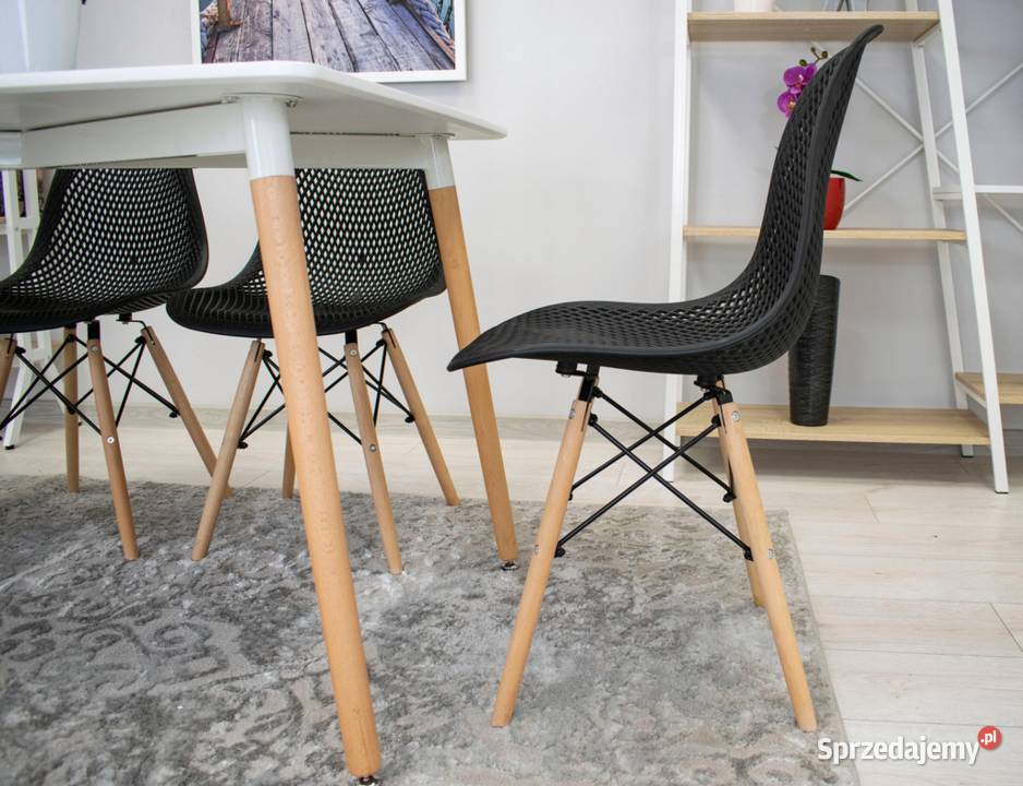 Krzesło DSW biurowe ażurowe NOWOCZESNE czarne podlaskie Choroszcz